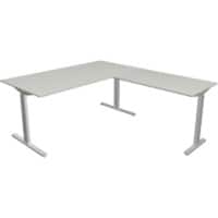 Kerkmann Form 2 Hoekbureau L-vorm Lichtgrijs T-Voet 1.600 (B) x 1.800 (D) x 820 (H) mm