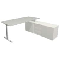 Kerkmann Form 2 Hoekbureau Lichtgrijs T-Voet 3 Lades 740 mm (H)
