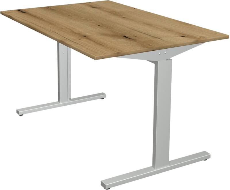 Kerkmann Form 2 Bureau Rechthoekig Eiken T-Voet 1.200 (B) x 800 (D) x 820 (H) mm