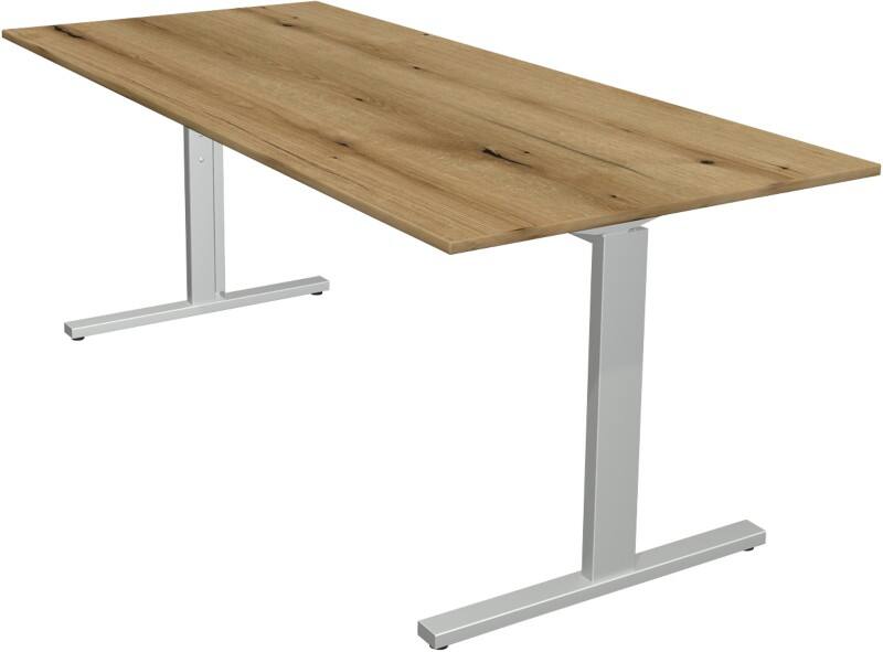 Kerkmann Form 2 Bureau Rechthoekig Eiken T-Voet 1.800 (B) x 800 (D) x 820 (H) mm