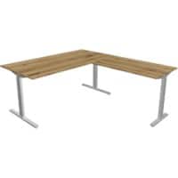 Kerkmann Form 2 Hoekbureau L-vorm Eiken T-Voet 1.600 (B) x 1.800 (D) x 820 (H) mm