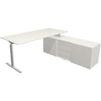 Kerkmann Form 2 Hoekbureau Wit T-Voet 3 Lades 740 mm (H)