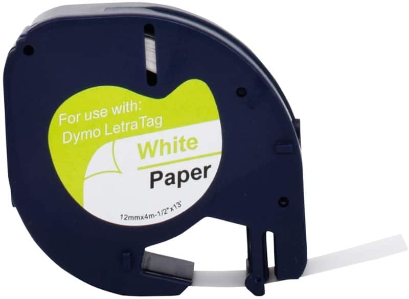 LT Etiketteertape Compatibel DYMO 91220 RL-D-91220 Zelfklevend Wit 12 mm x 4 m