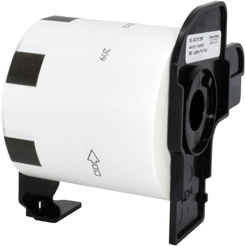 QL Etiketrol Compatibel Brother DK-11209 5BR11209 Zelfklevend Zwart op Wit 90 x 91 mm 800 Etiketten