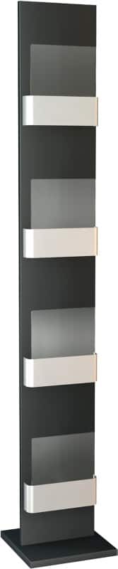 Kerkmann First Folderhouder Antraciet 41659614 300 (B) x 300 (D) x 1,750 (H) mm