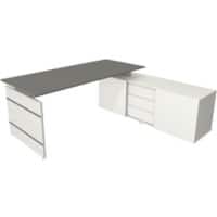 Kerkmann Form 4 Hoekbureau Ahorn Wang 3 Lades 1.950 (B) x 1.770 (D) x 740 (H) mm