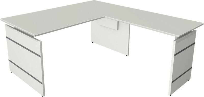 Kerkmann Form 4 Bureau L-vorm Lichtgrijs Wang 1.600 (B) x 1.800 (D) x 760 (H) mm