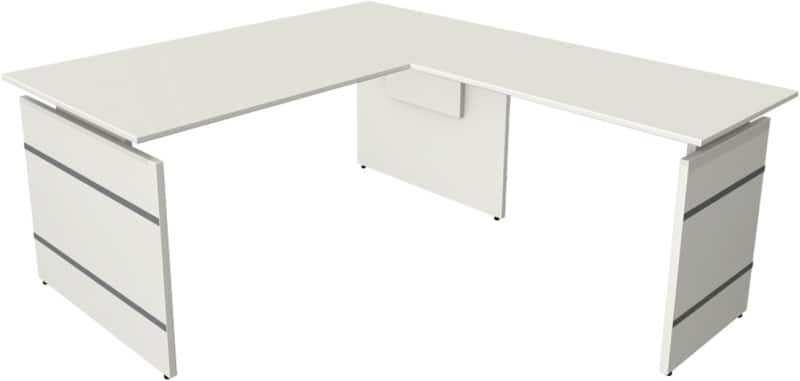 Kerkmann Form 4 Bureau L-vorm Wit Wang 1.600 (B) x 1.800 (D) x 760 (H) mm