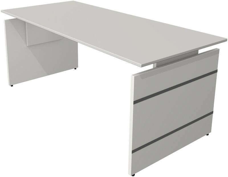 Kerkmann Form 4 Bureau Rechthoekig Lichtgrijs Wang 1.800 (B) x 800 (D) x 760 (H) mm