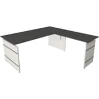 Kerkmann Form 4 Bureau L-vorm Antraciet Wang 1.800 (B) x 1.800 (D) x 760 (H) mm