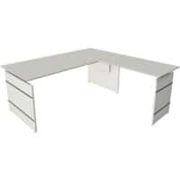 Kerkmann Form 4 Bureau L-vorm Lichtgrijs Wang 1.800 (B) x 1.800 (D) x 760 (H) mm