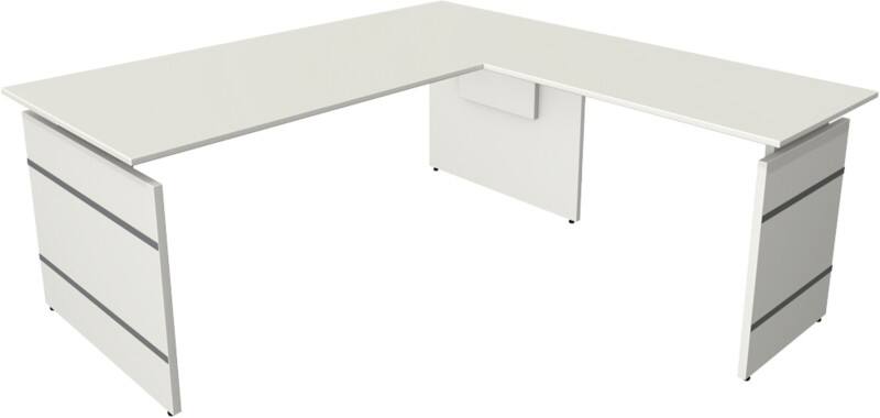 Kerkmann Form 4 Bureau L-vorm Wit Wang 1.800 (B) x 1.800 (D) x 760 (H) mm