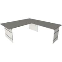 Kerkmann Form 4 Hoekbureau L-vorm Grafiet Wang 2.000 (B) x 2.200 (D) x 760 (H) mm