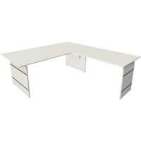 Kerkmann Form 4 Hoekbureau L-vorm Wit Wang 2.000 (B) x 2.200 (D) x 760 (H) mm