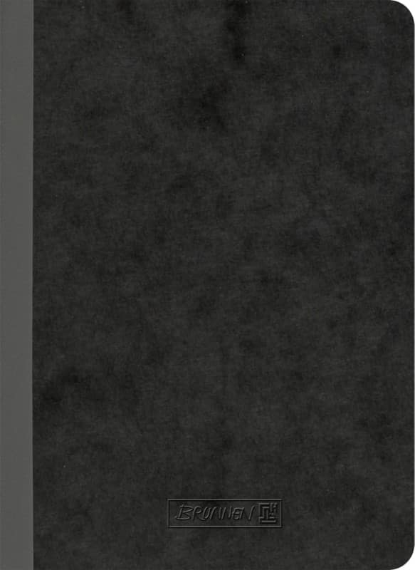 BRUNNEN Schrijfblok A6 Gelinieerd Softcover Soepele kaft Zwart Niet geperforeerd 192 Pagina's 96 Vellen