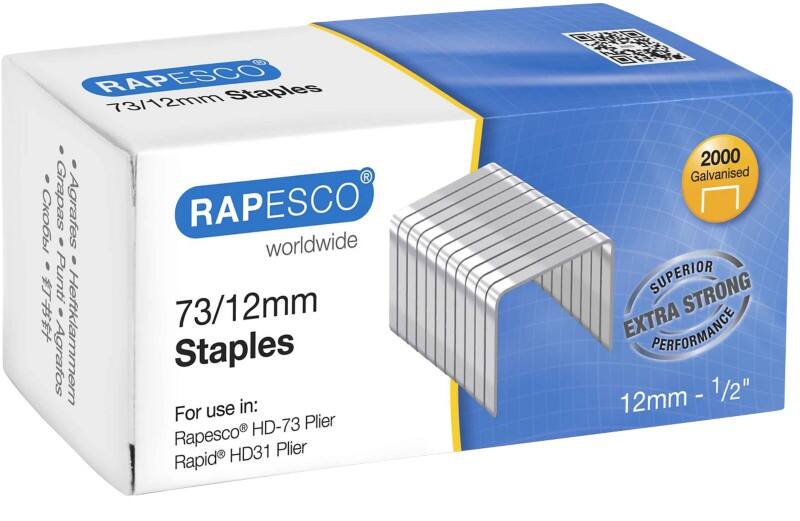 Rapesco Extra Strong Nietjes 73/12 1261 Staal Zilver 2000 Stuks