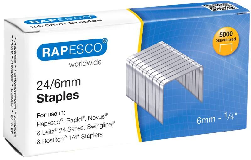 Rapesco Nietjes 24/6 S24602Z3 Staal Zilver 5000 Nietjes