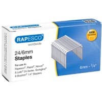 Rapesco Nietjes 24/6 S24602Z3 Staal Zilver 5000 Stuks