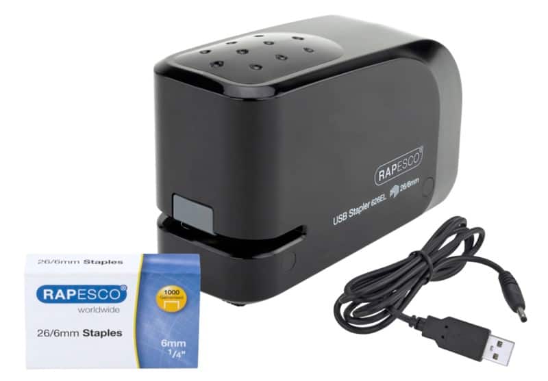 Rapesco Nietmachine 626EL Halve strip 15 Vellen Zwart 26/6 ABS (Acrylonitril-butadieen-styreen)