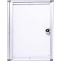 Maul MAULextraslim Vitrine Magnetisch 1 x A4 Afsluitbaar Binnen 27 (B) x 35,1 (H) cm Zilver