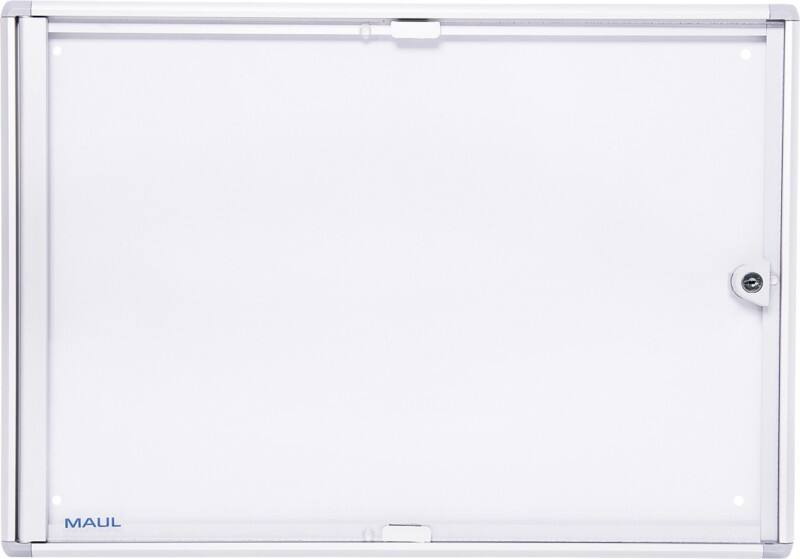 Maul MAULextraslim Vitrine Magnetisch 2 x A4 Afsluitbaar Binnen 49 (B) x 35,1 (H) cm Zilver