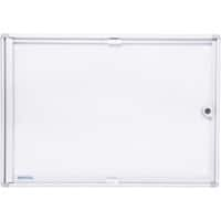 Maul MAULextraslim Vitrine Magnetisch 2 x A4 Afsluitbaar Binnen 49 (B) x 35,1 (H) cm Zilver