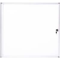 Maul MAULextraslim Vitrine Magnetisch 6 x A4 Afsluitbaar Binnen 71 (B) x 65,1 (H) cm Zilver