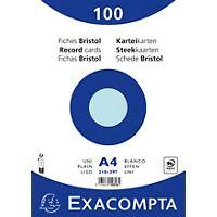 Exacompta Indexkaarten 10316E A4 Hemelsblauw 21 x 29,7 x 2,3 cm Pak van 10