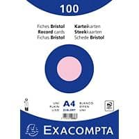 Exacompta Indexkaarten 10336E A4 Roze 21 x 29,7 x 2,3 cm Pak van 10
