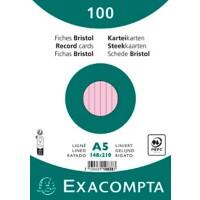 Exacompta Indexkaarten 10838SE A5 Roze 15 x 21,2 x 2,5 cm Pak van 10