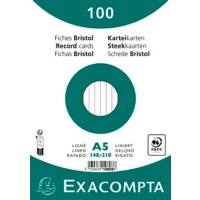 Exacompta Indexkaarten 10808SE A5 Wit 15 x 21,2 x 2,5 cm Pak van 10