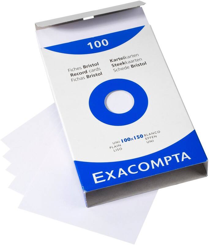 Exacompta Indexkaarten 13302E 100 x 150 mm Wit 10,2 x 15,3 x 2,5 cm Pak van 10