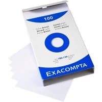 Exacompta Indexkaarten 13302E 100 x 150 mm Wit 10,2 x 15,3 x 2,5 cm Pak van 10
