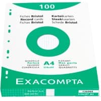 Exacompta Indexkaarten 13606E A4 Wit 21,3 x 30 x 2,5 cm Pak van 10