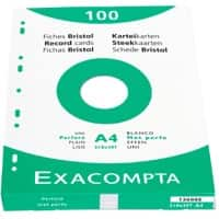 Exacompta Indexkaarten 13666E A4 Wit 21,3 x 30 x 2,5 cm Pak van 10