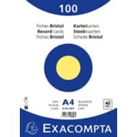 Exacompta Indexkaarten 10326E A4 Geel 21 x 29,7 x 2,3 cm Pak van 10