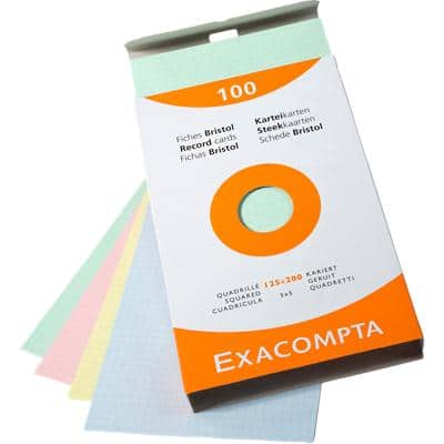 Exacompta Indexkaarten 13273E 125 x 200 mm Kleurenassortiment 12,7 x 20,3 x 2,5 cm Pak van 12