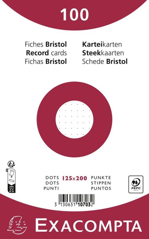 Exacompta Indexkaarten 10703E 125 x 200 mm Wit 12,7 x 20,3 x 2,5 cm Pak van 12