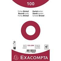 Exacompta Indexkaarten 10703E 125 x 200 mm Wit 12,7 x 20,3 x 2,5 cm Pak van 12