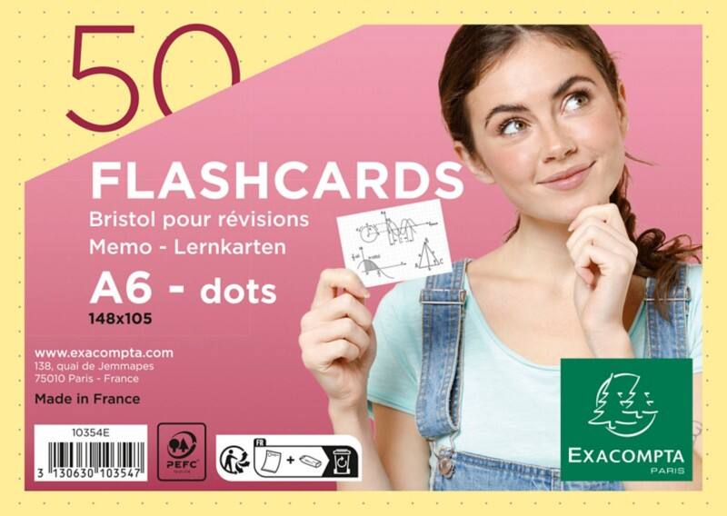 Exacompta Indexkaarten 10354E A6 Geel 10,5 x 14,8 x 1,3 cm Pak van 19