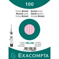 Exacompta Indexkaarten 10839SE A6 Roze 10,7 x 15 x 2,5 cm Pak van 20