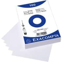 Exacompta Indexkaarten 10502E 100 x 150 mm Wit 10,2 x 15,3 x 2,5 cm Pak van 20