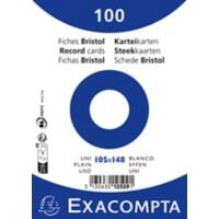 Exacompta Indexkaarten 10509E A6 Wit 10,7 x 15 x 2,5 cm Pak van 20