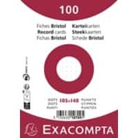 Exacompta Indexkaarten 10709E A6 Wit 10,7 x 15 x 2,5 cm Pak van 20