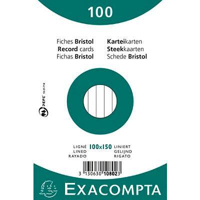 Exacompta Indexkaarten 10802X A6 Wit 10 x 15 x 2,3 cm Pak van 20