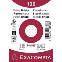 Exacompta Indexkaarten 10700SE 74 x 105 mm Wit 7,4 x 10,5 x 2,5 cm Pak van 40