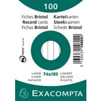 Exacompta Indexkaarten 10800SE A7 Wit 7,4 x 10,5 x 2,3 cm Pak van 40