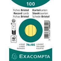 Exacompta Indexkaarten 10820SE A7 Geel 7,4 x 10,5 x 2,3 cm Pak van 40