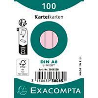 Exacompta Indexkaarten 38085SB A8 Roze 5,5 x 7,4 x 2,3 cm Pak van 48