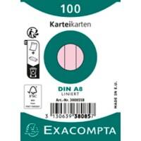 Exacompta Indexkaarten 38085SB A8 Roze 5,5 x 7,4 x 2,3 cm Pak van 48